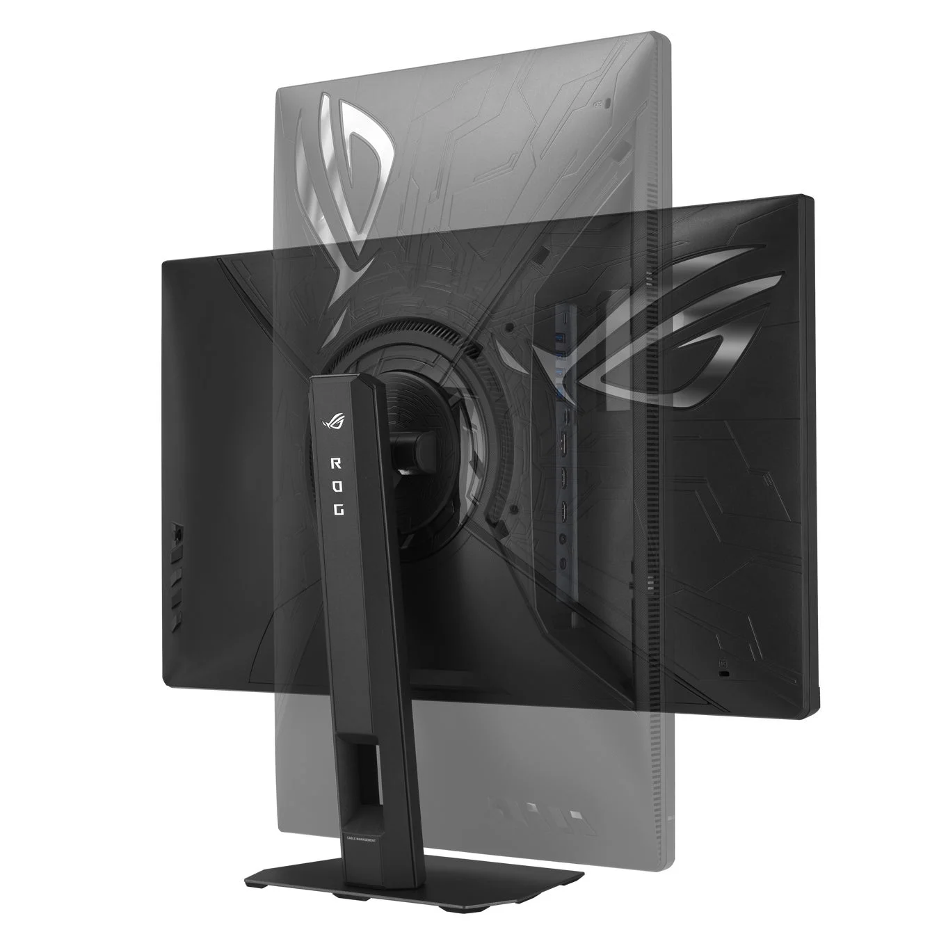 ゲーミングモニター背面（ピボット機能）