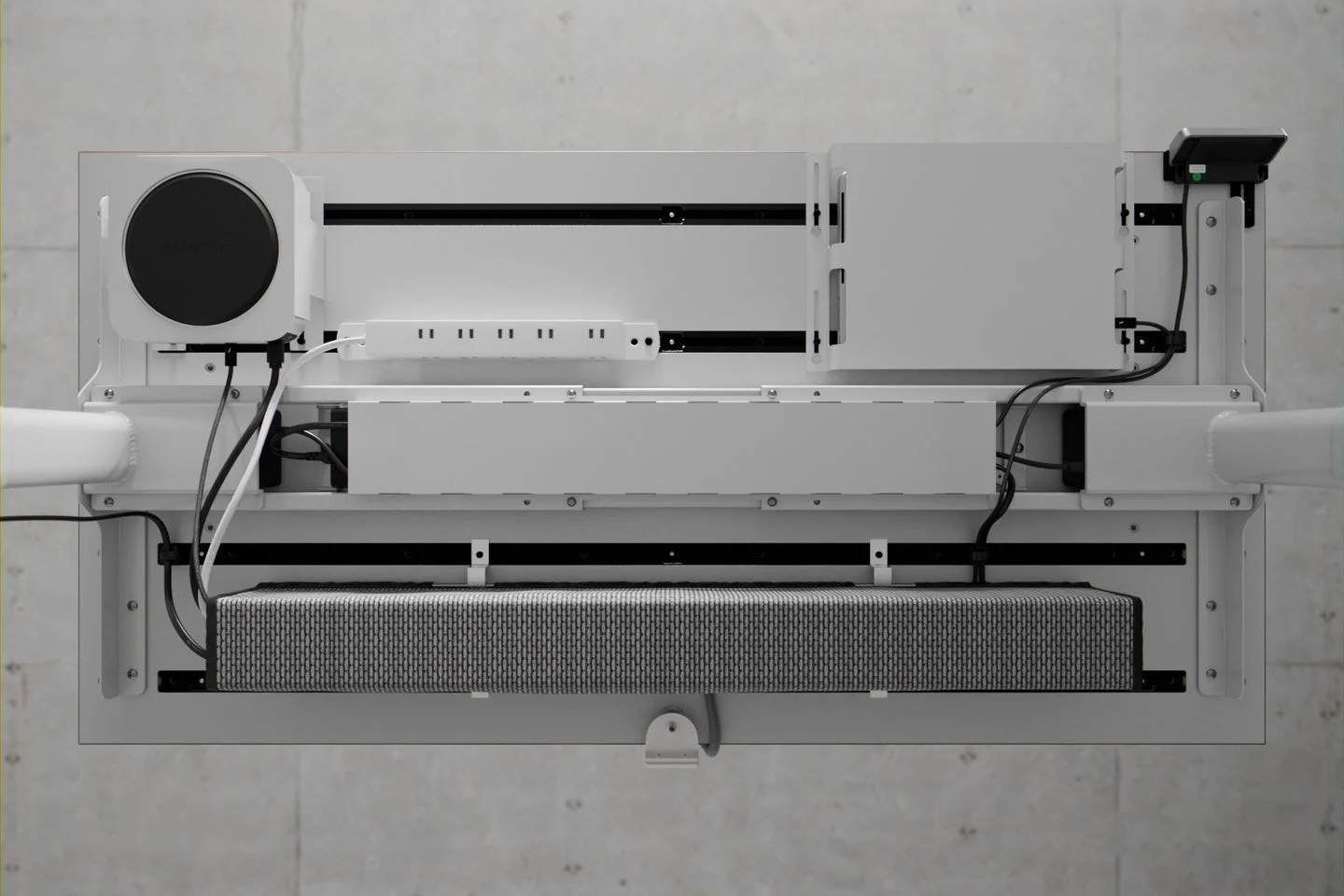 PREDUCTS DESKの裏側配線システム