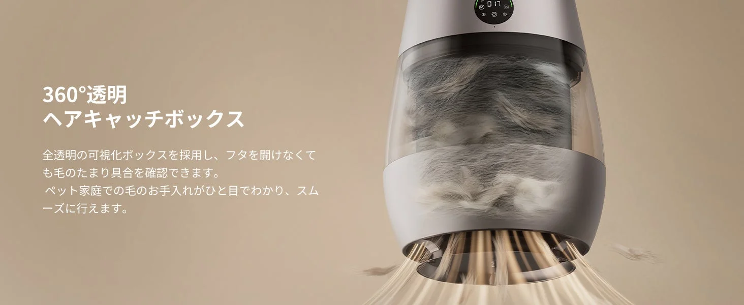 360°透明 ヘアキャッチボックス