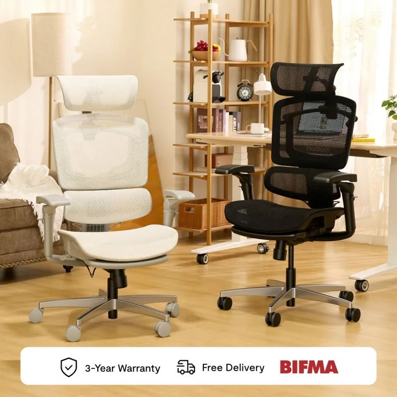 モダンなオフィスチェアと保証情報