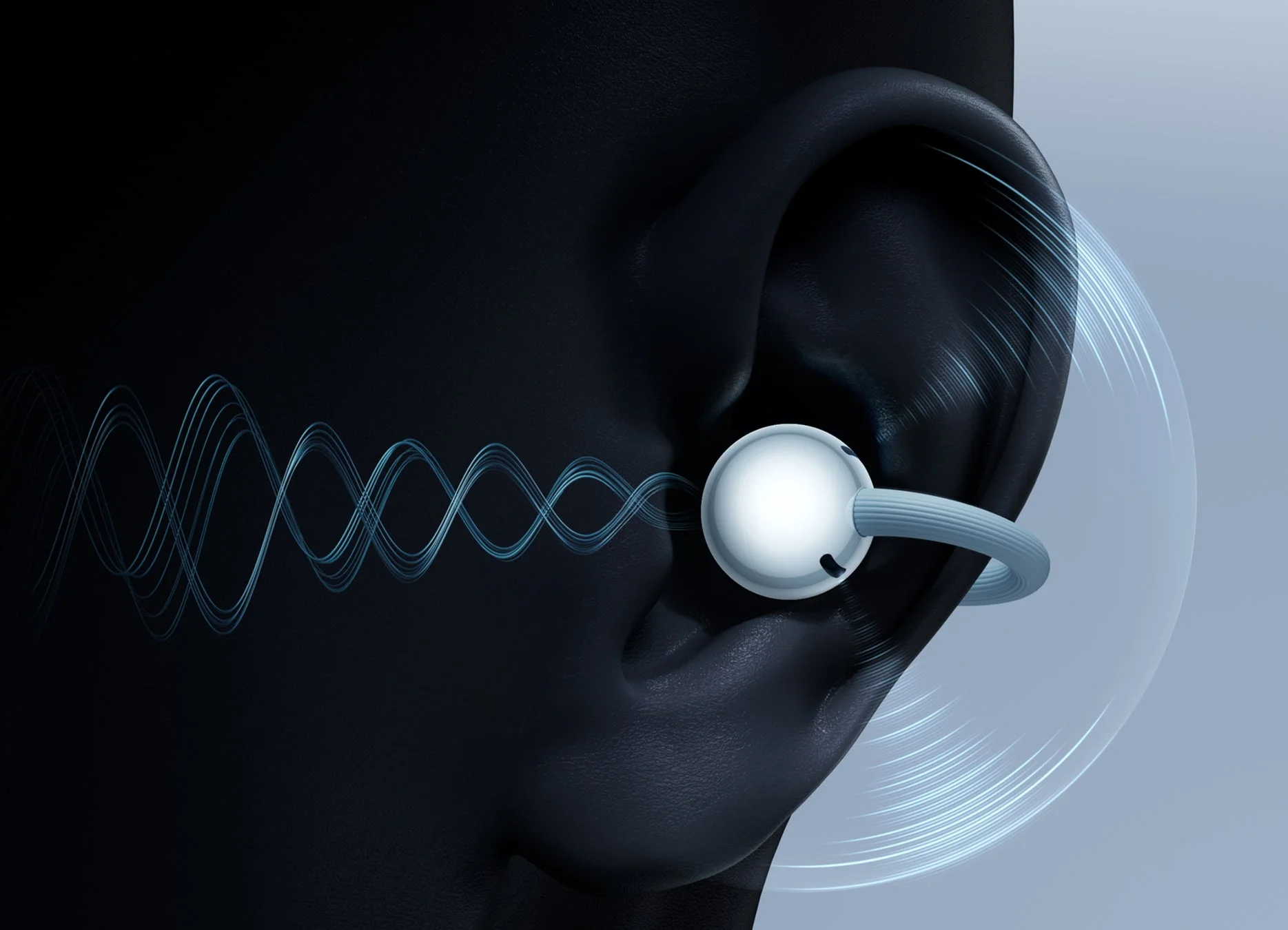 耳と音波のイメージ