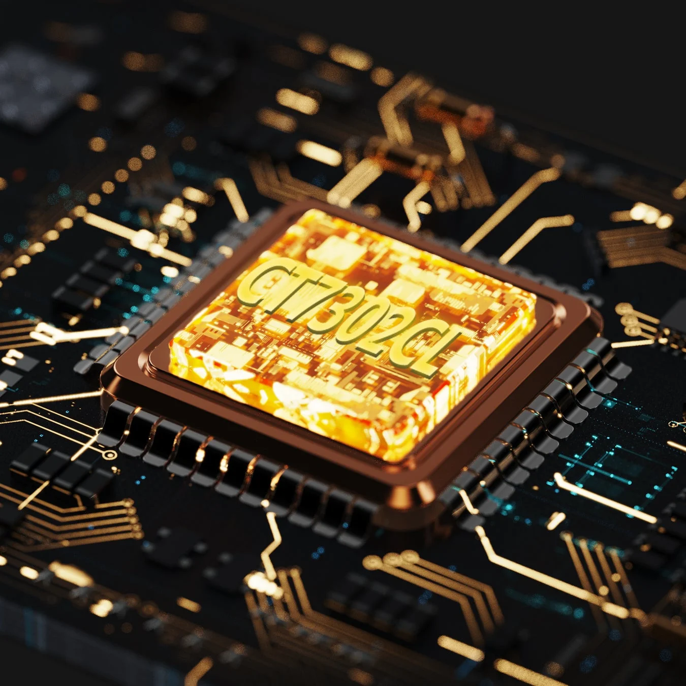 CT7302CL chip on a circuit board