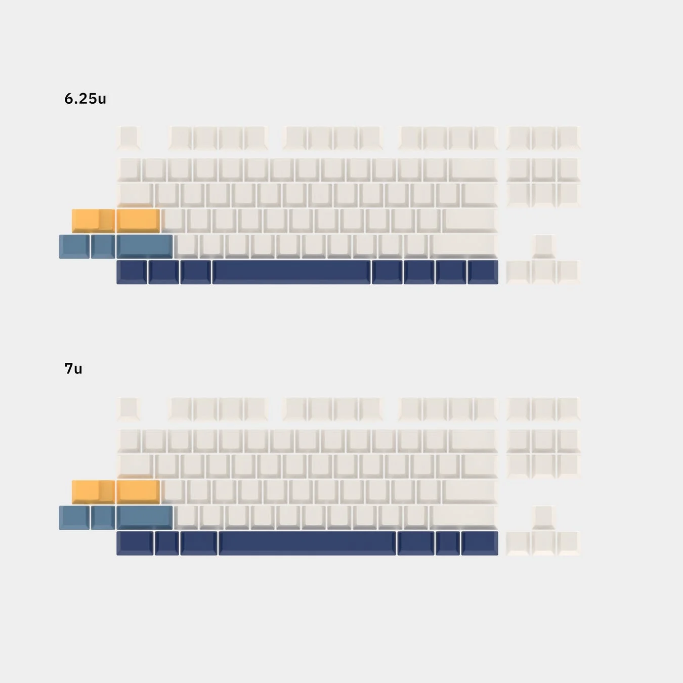キーボードのスペースバーレイアウト比較