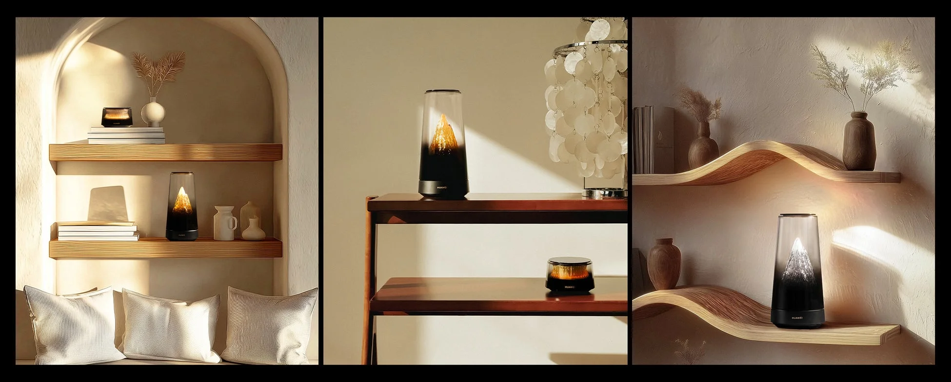 HUAWEI WiFi Mesh X3 Proがインテリアに溶け込む様子