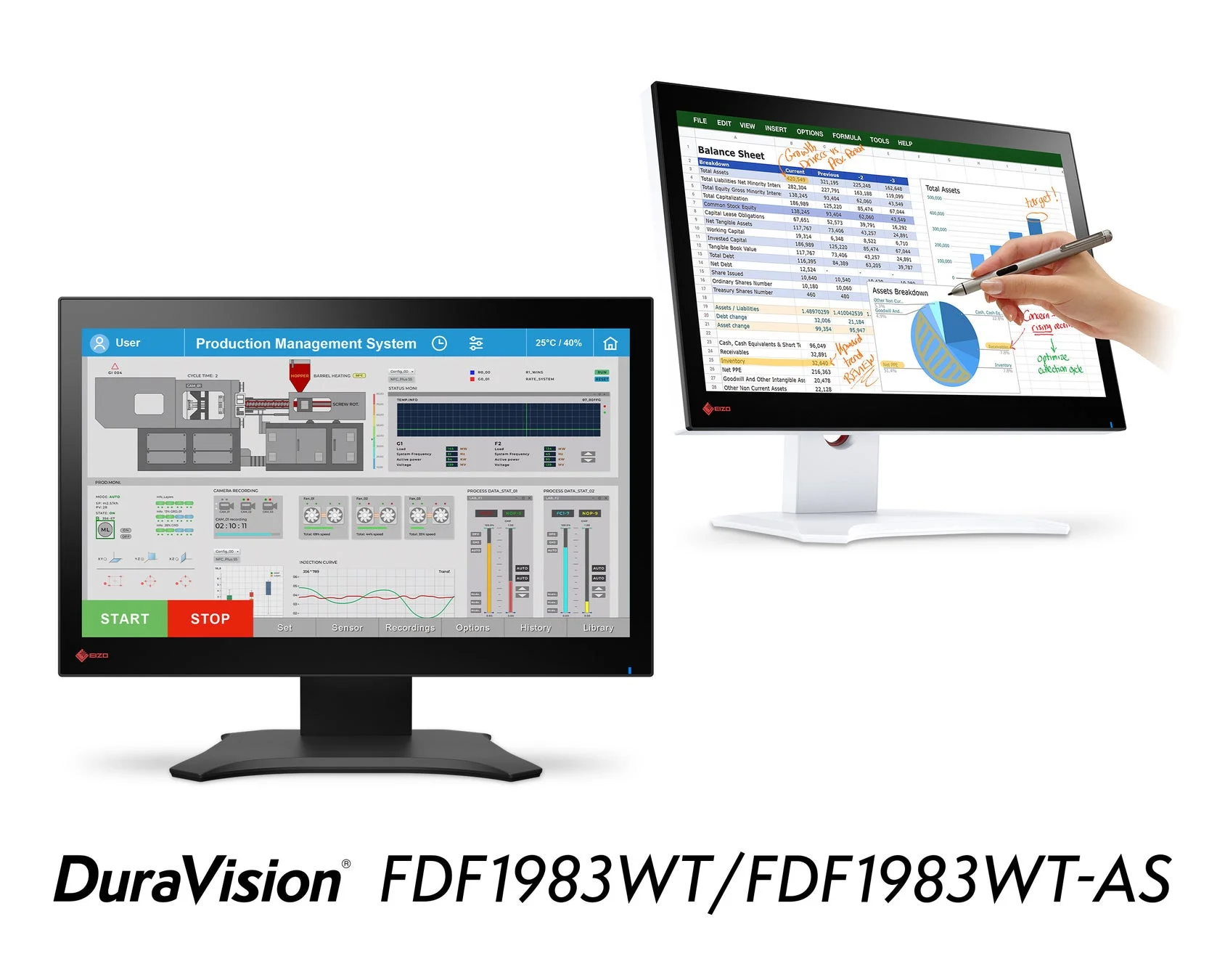 EIZO、18.5型タッチパネルモニター新バリエーションを4月15日発売 – 多様な設置環境と高精度ペン入力に対応