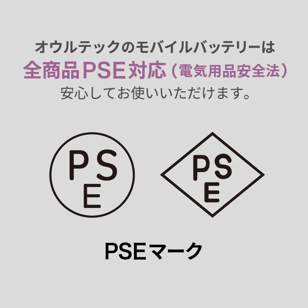 PSEマークと安全性を強調する画像