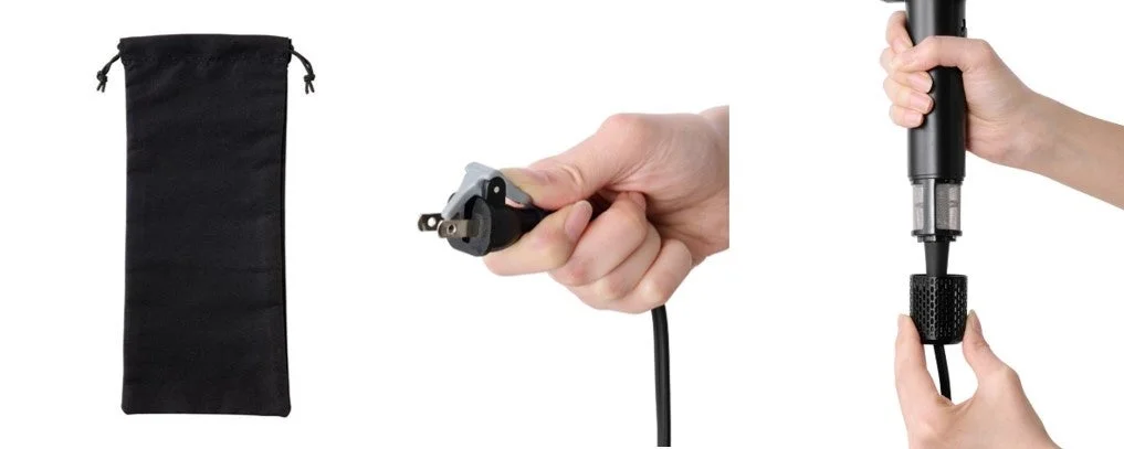 巾着型ポーチ、ラク抜きプラグ、クイックコードバンド、インレットネット