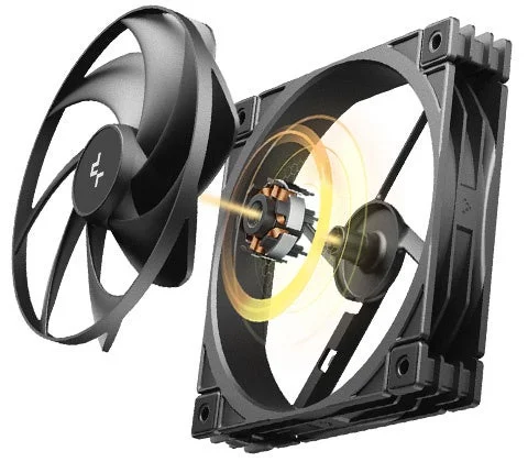 静音性と冷却性能を両立する内部構造の分解図