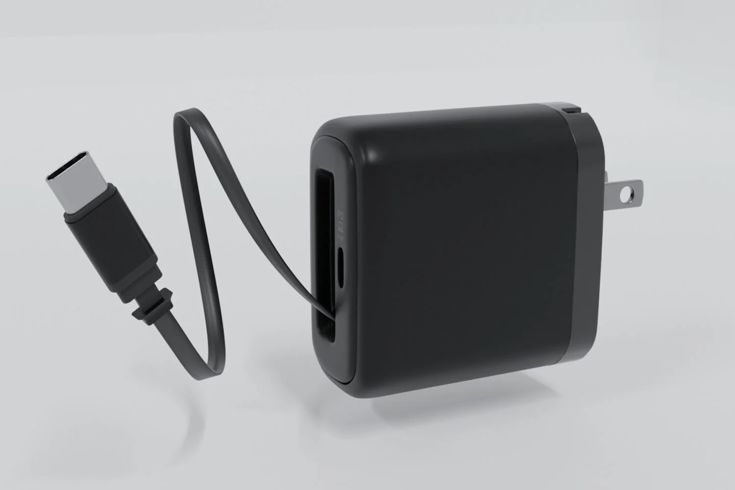 ケーブル忘れを解消！巻取りケーブル一体型65W AC充電器『OEC-APD65C2RG-BK』新発売