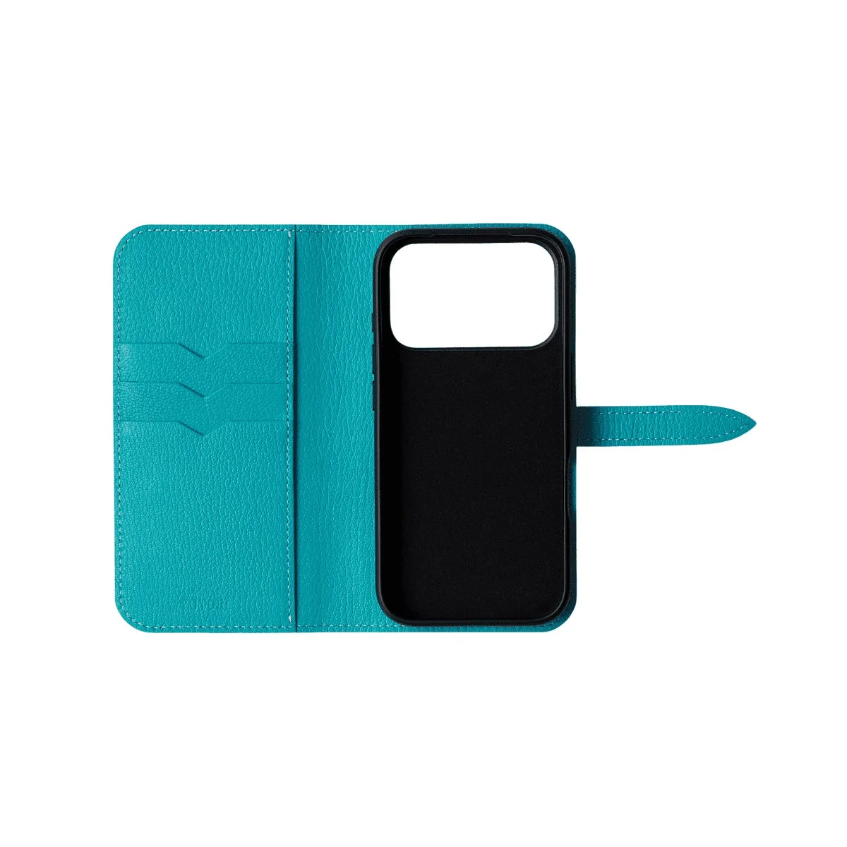 YUTORI iPhone 17 Pro用レザーケース（ターコイズブルー）