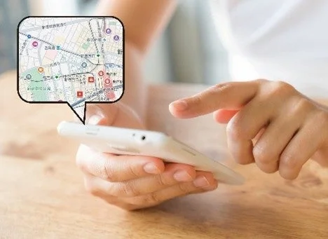 地図アプリの画面