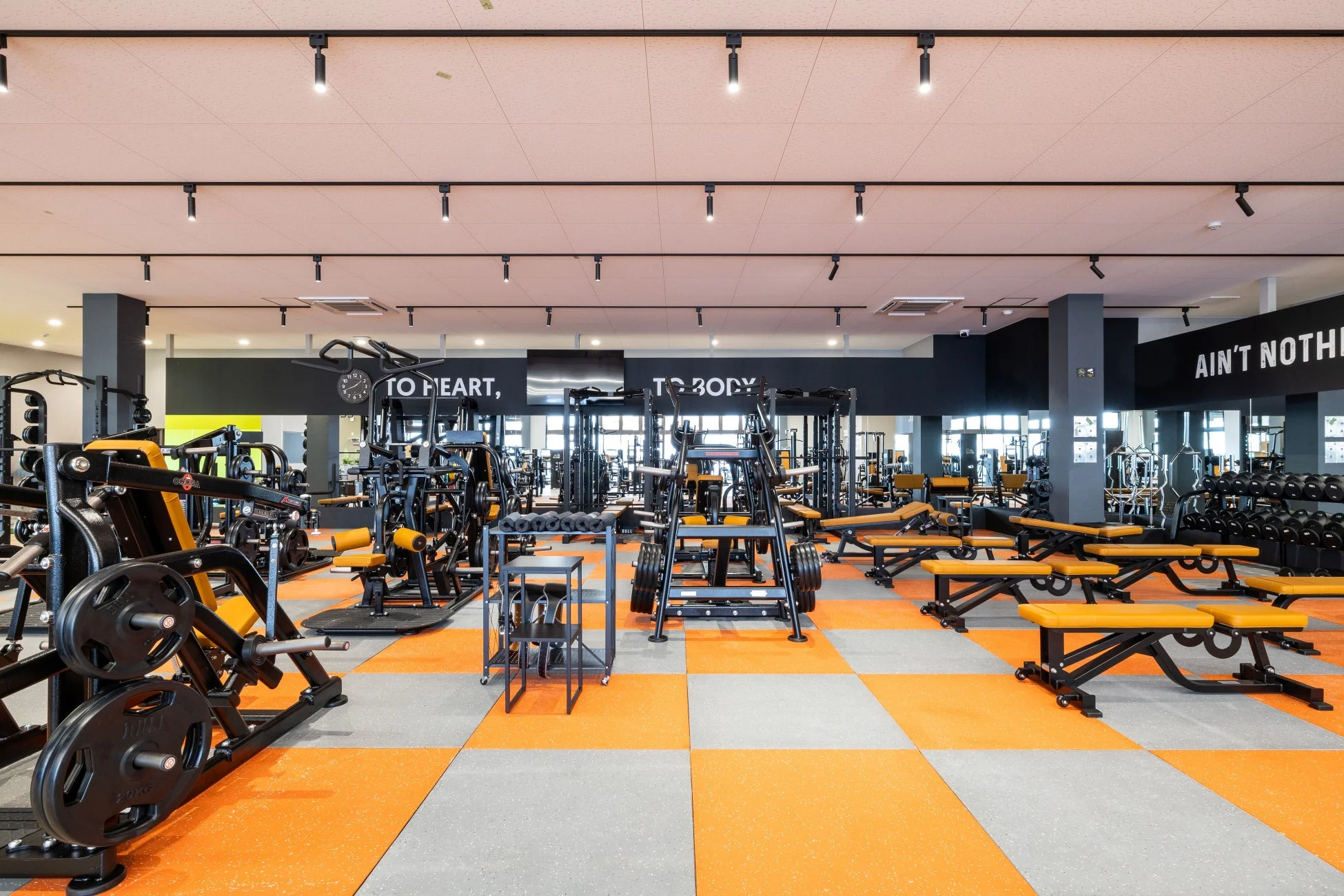広々としたモダンなジムの内部