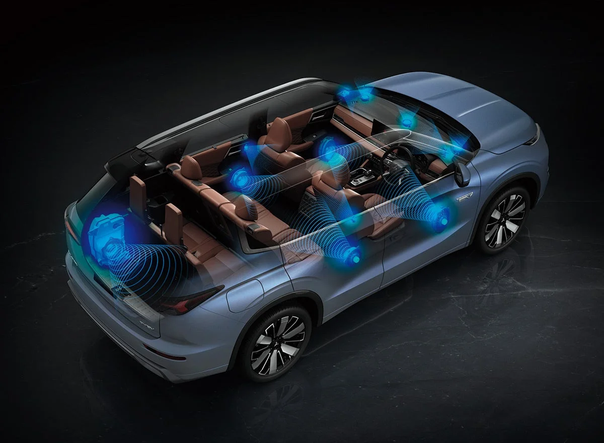 車内オーディオシステムからの音波