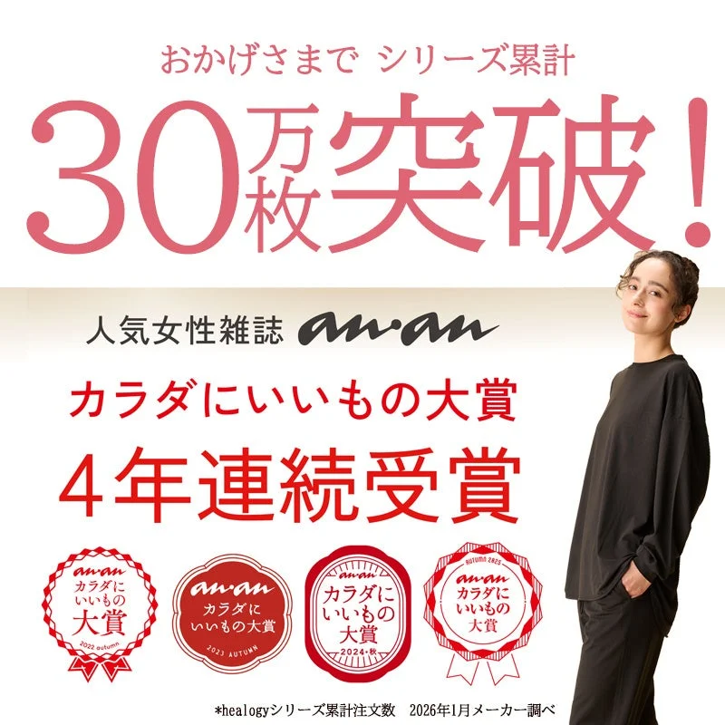 人気女性雑誌ananの「カラダにいいもの大賞」を4年連続で受賞した商品シリーズの広告。