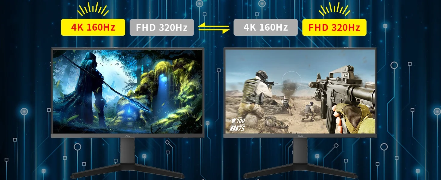 4K 160Hz FHD 320Hz Pixio Pixio AMMO 100 75 Adobe Stock