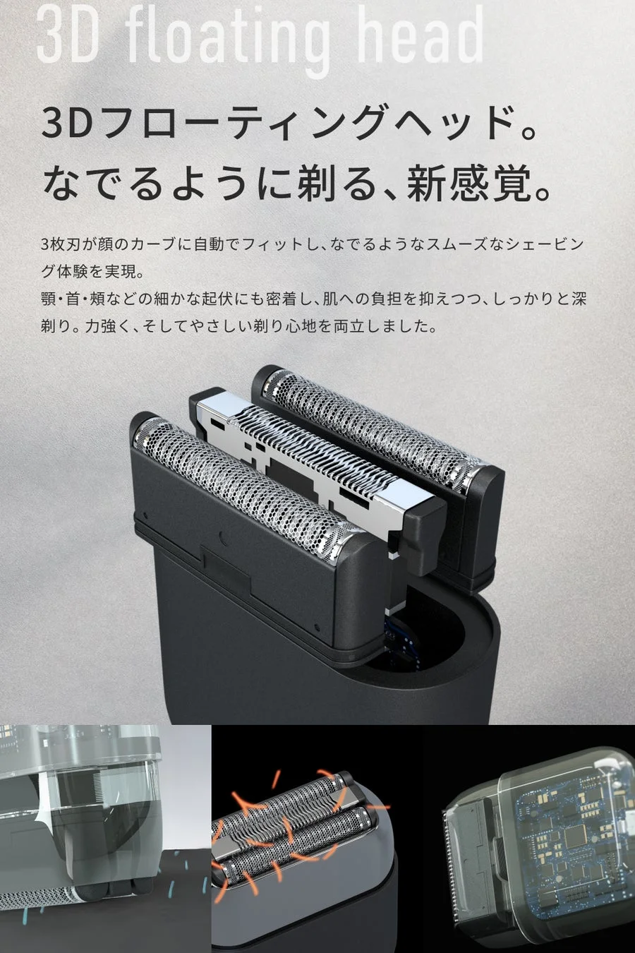 3Dフローティングヘッド