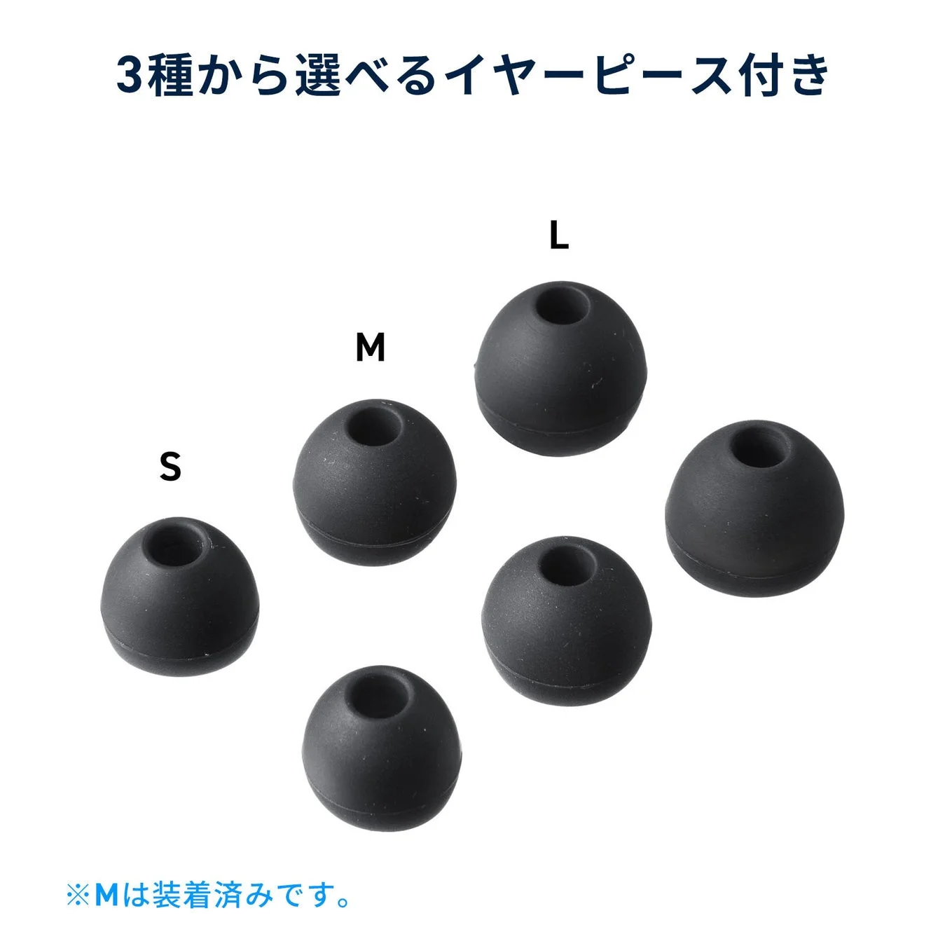 3種類のイヤーピース