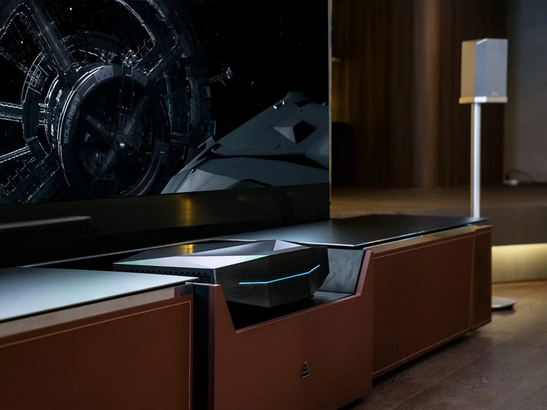 スマートTVステーションに設置されたプロジェクター