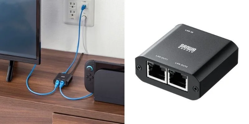 サンワダイレクト、テレビもゲーム機も同時接続できる超小型ギガビットスイッチングハブ「500-SWH012」が新発売