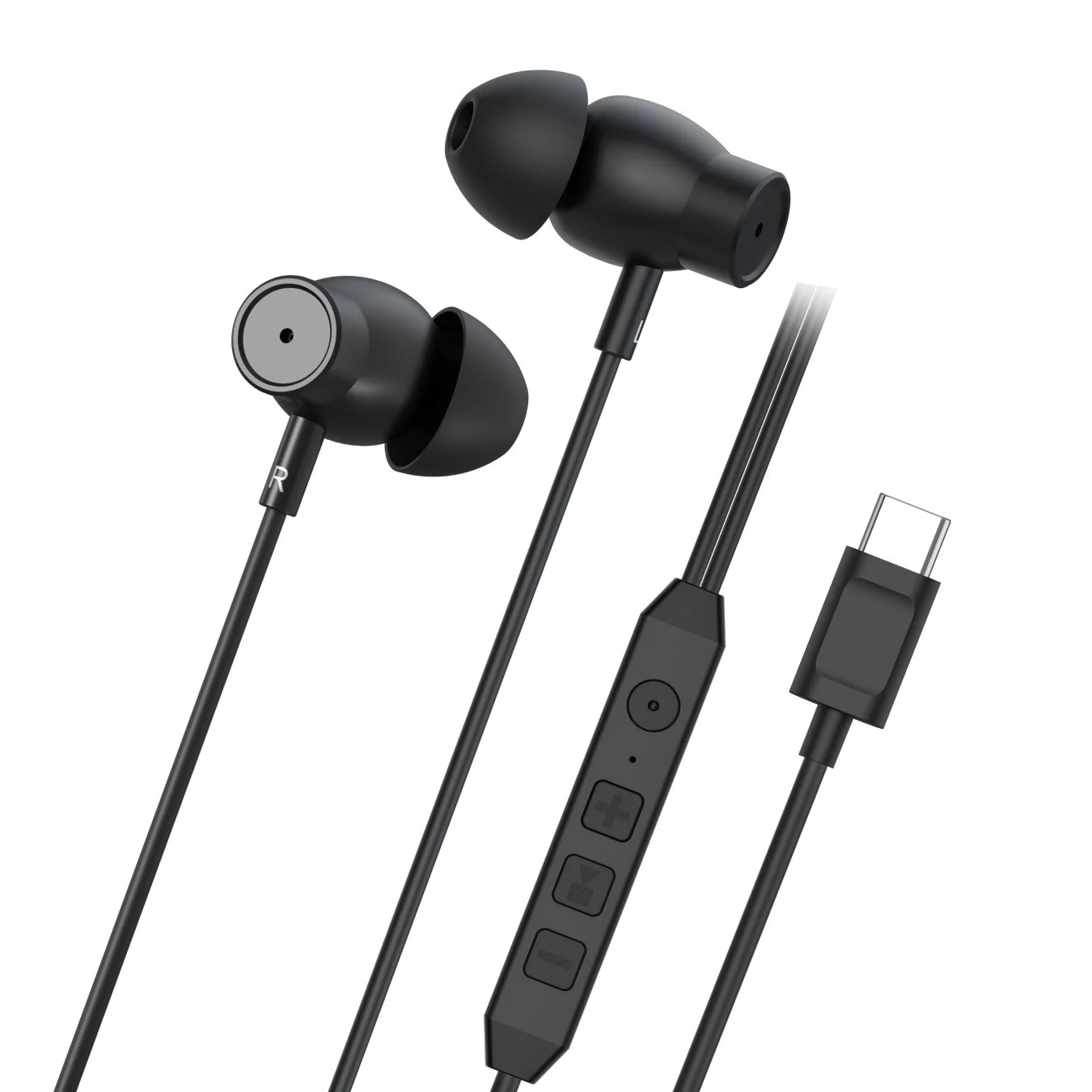 マットブラックのイヤホン本体