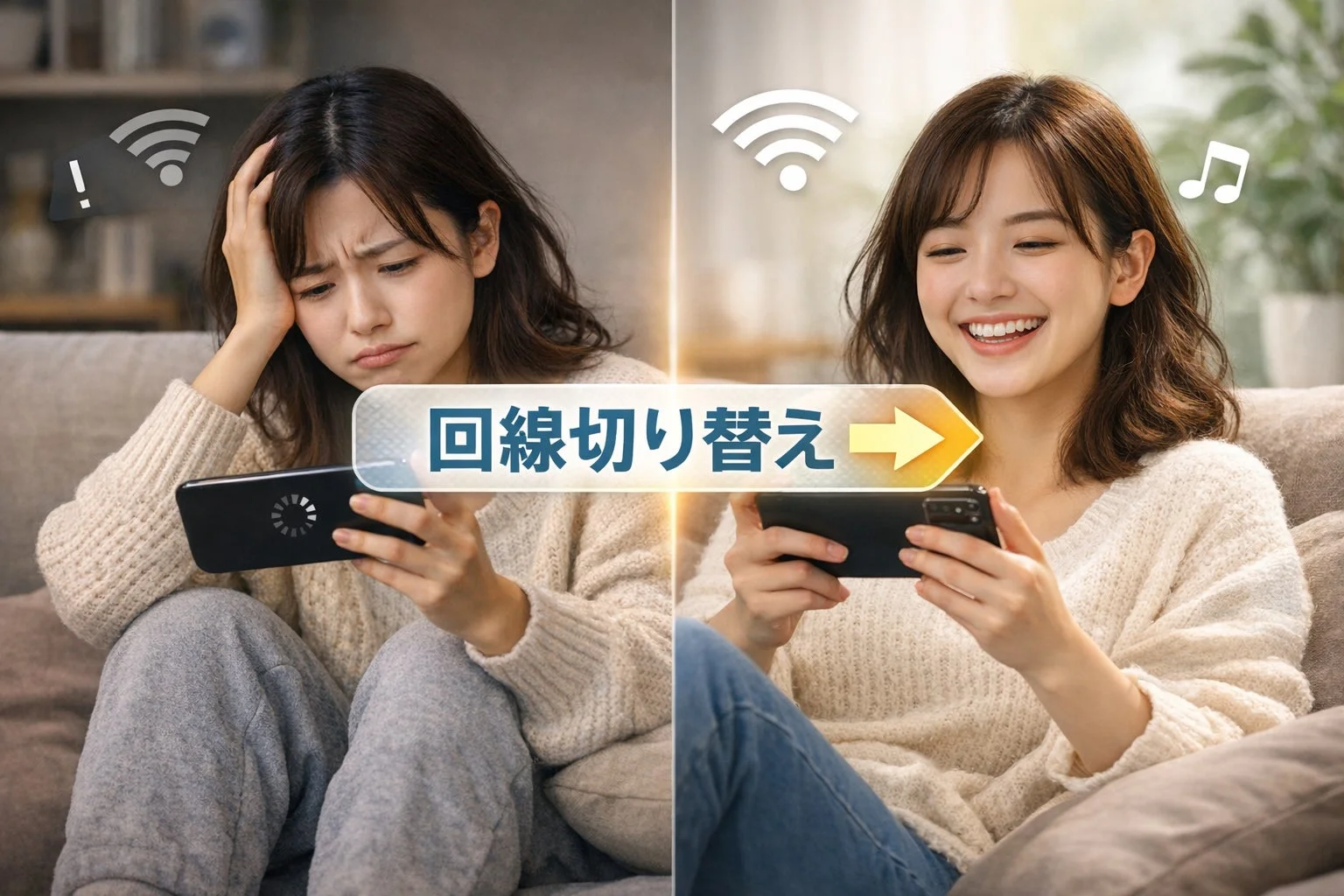 回線切り替え
