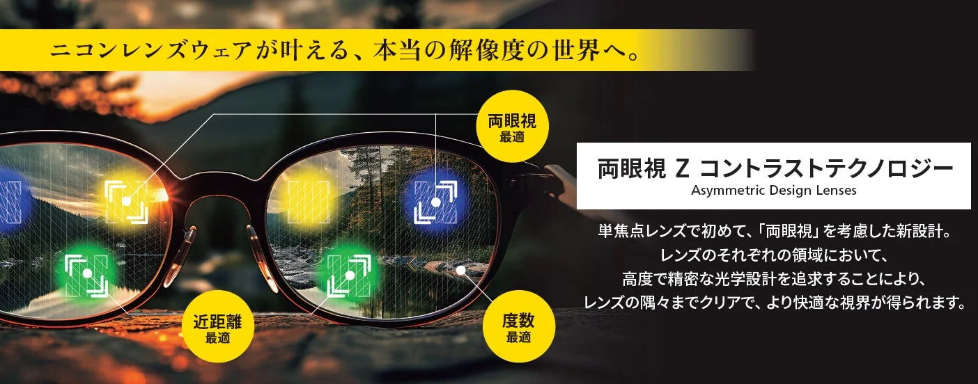 ニコンレンズウェアの両眼視Zコントラストテクノロジー