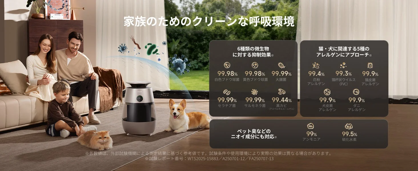家族のためのクリーンな呼吸環境
