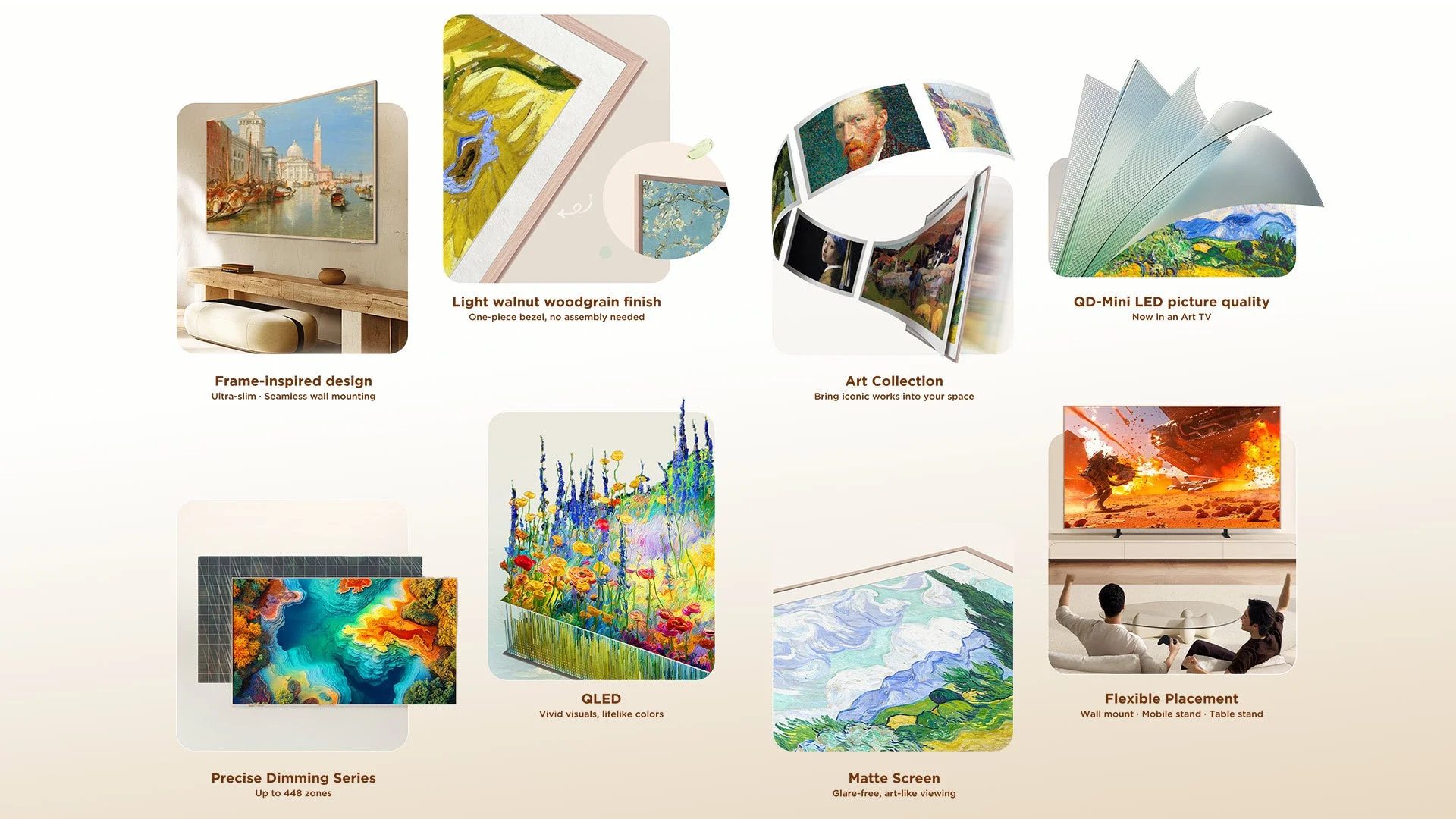 アートコレクション機能を持つテレビ