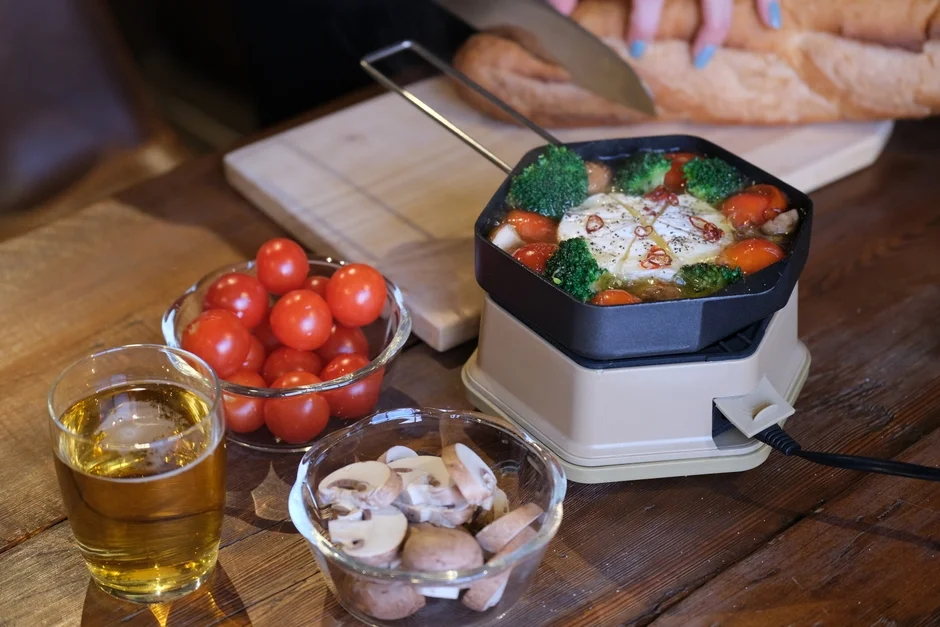 完成したカマンベールアヒージョ