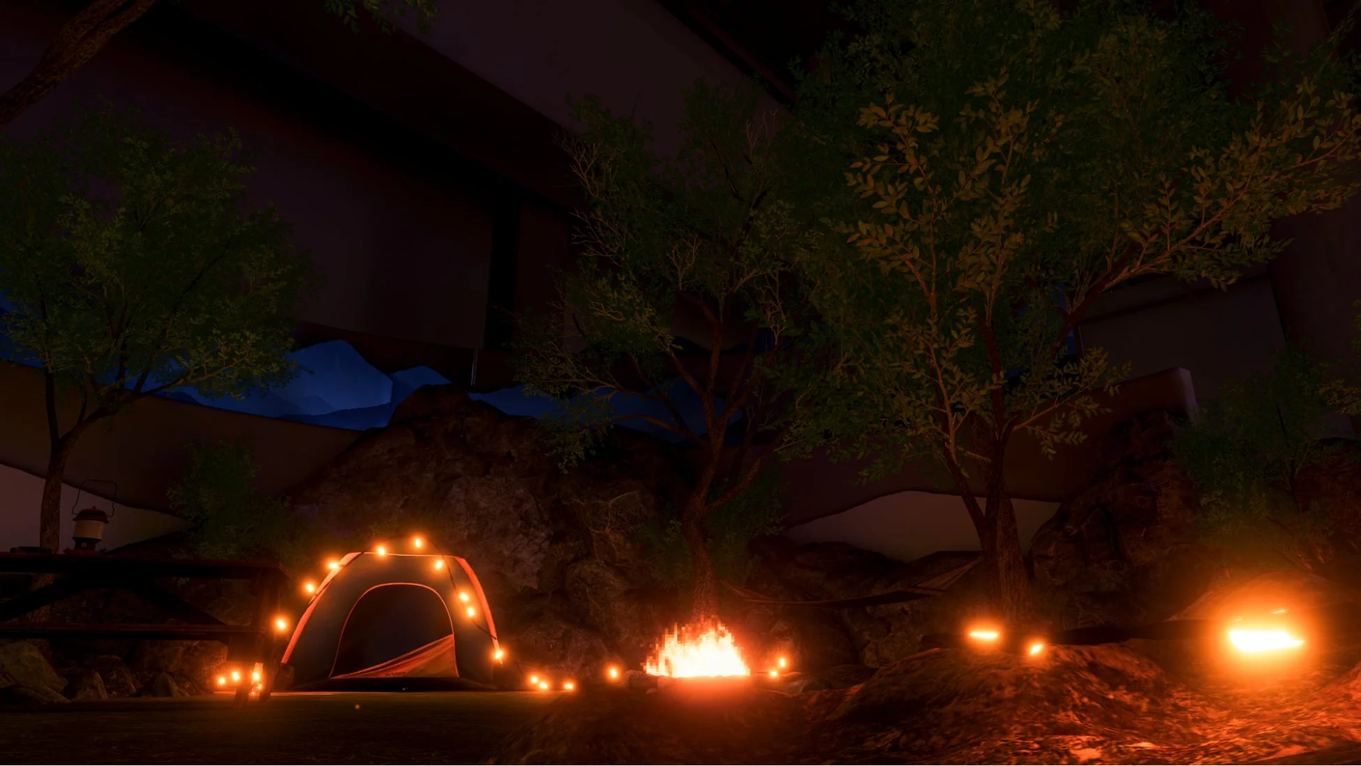 キャンプシーン