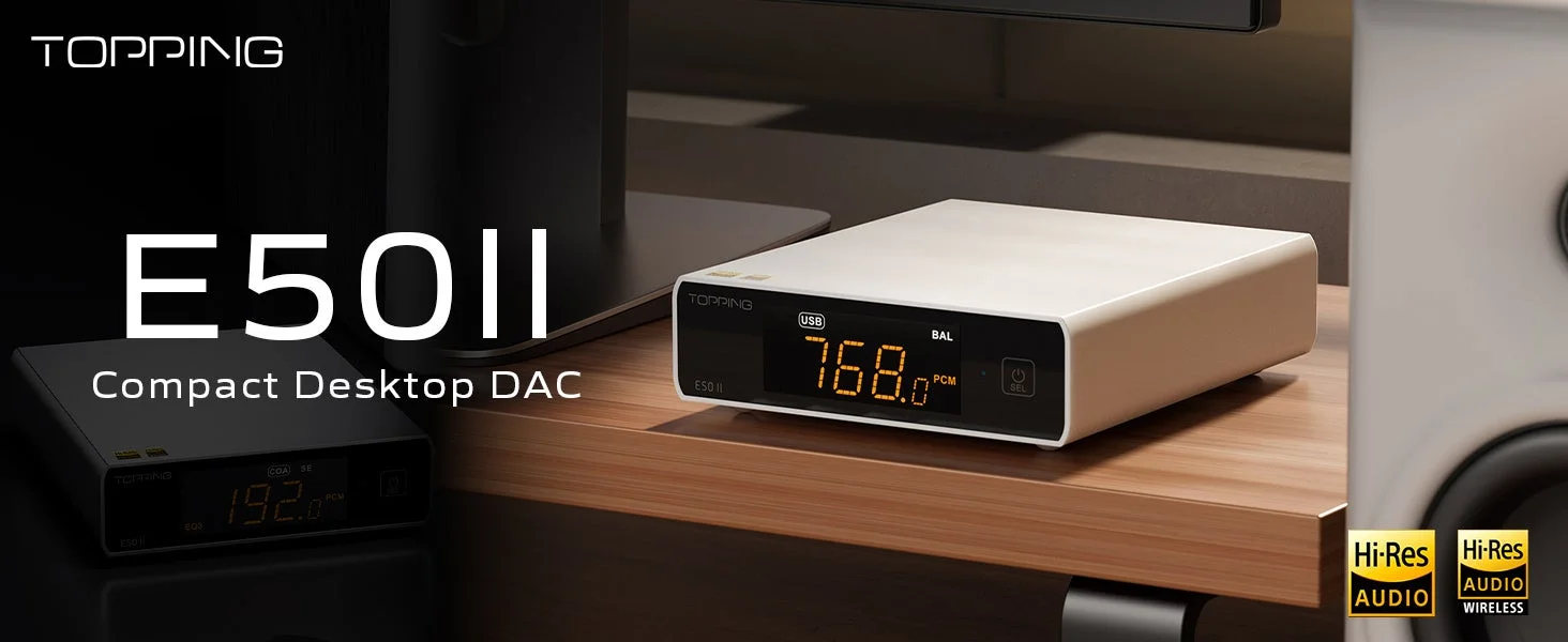 TOPPING、AKM『AK4497S』搭載のコンパクトデスクトップDAC『E50II』を3月31日発売