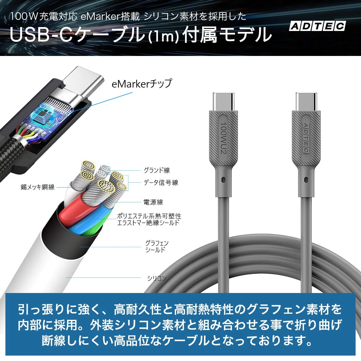 eMarker搭載USB-Cケーブル