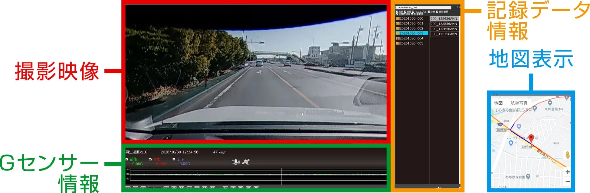 専用ビューワソフトの画面イメージ