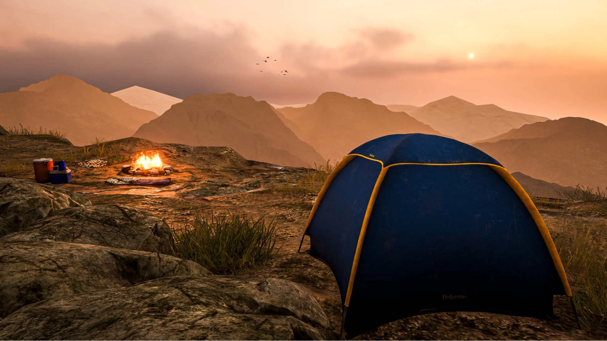 夕焼けのキャンプ