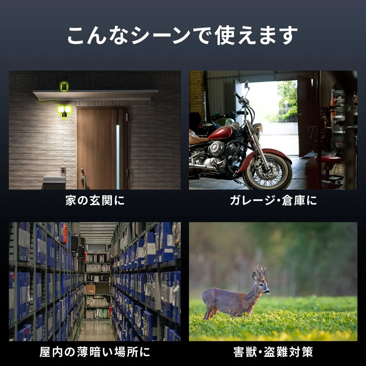 防犯・監視システムの様々な使用例