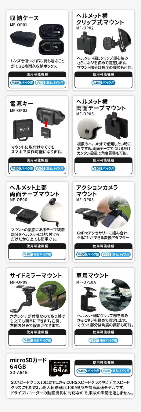 いろんなシーンに対応できる取付マウント