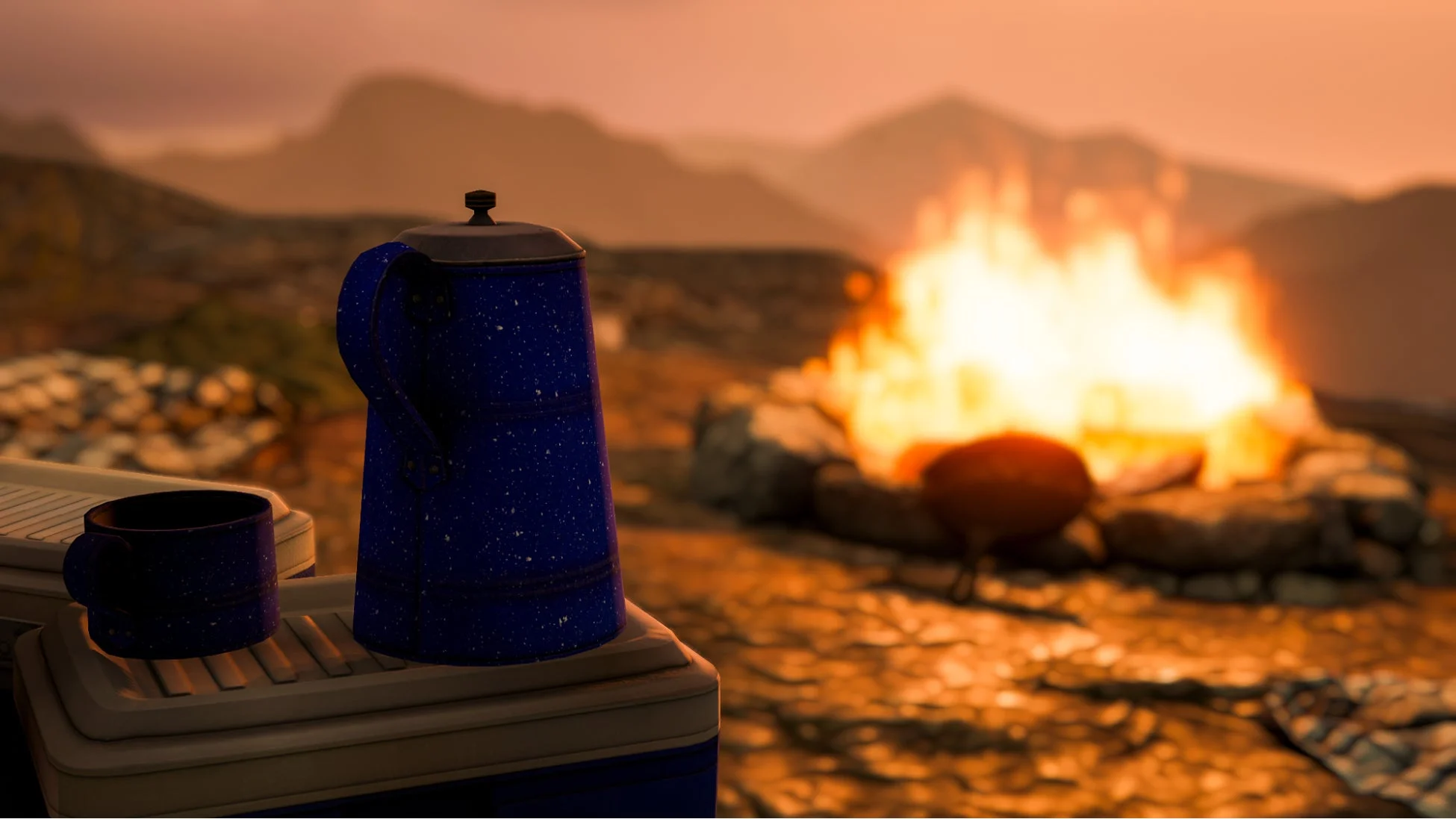 焚き火とコーヒー