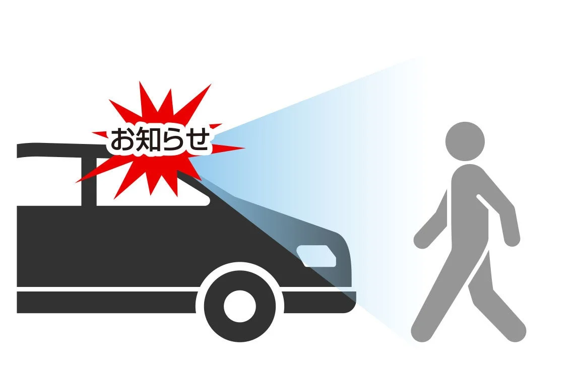 歩行者接近お知らせ機能のイメージ