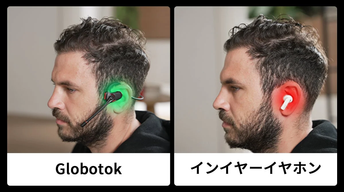 イヤホン装着比較