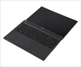 Laptop with screen open