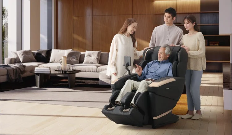 家族で楽しむマッサージチェア