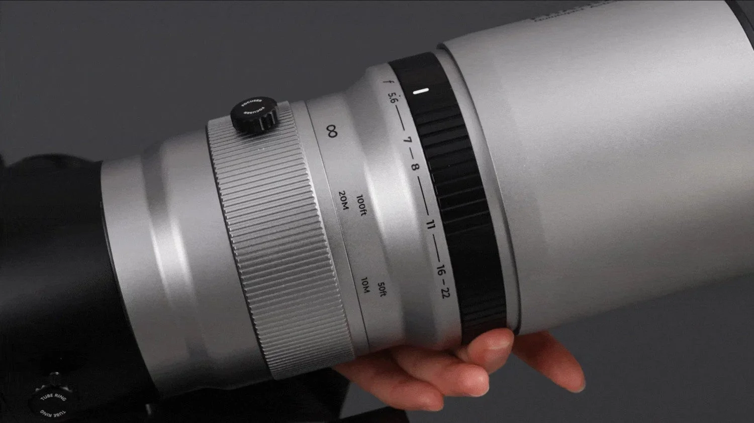 フォーカスリングのクローズアップ