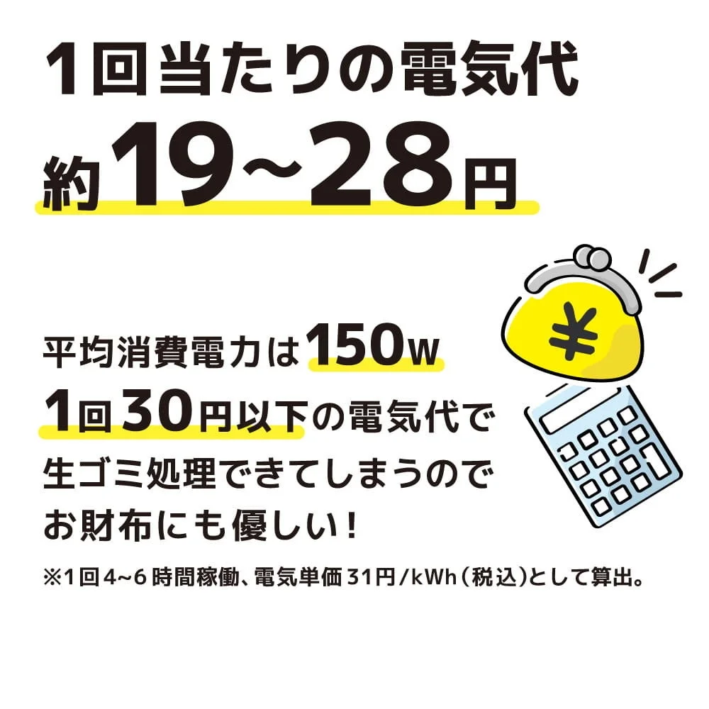 1回あたりの電気代の表示