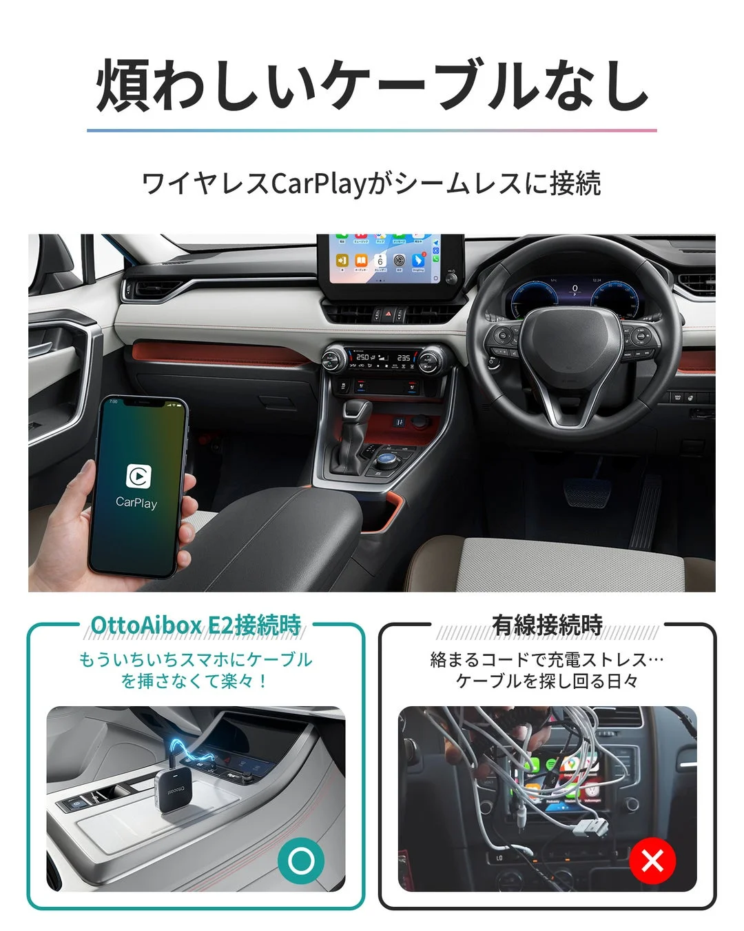 ワイヤレスCarPlay/Android Auto