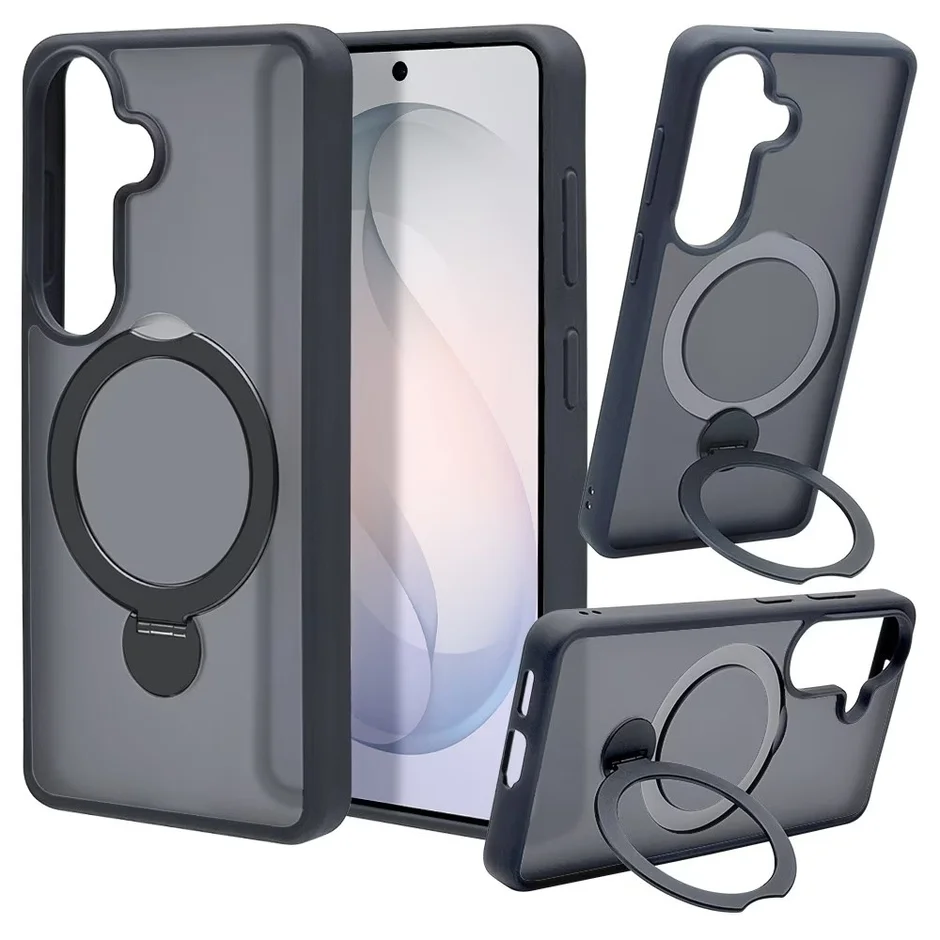 スマートフォンケース,スマホカバー,リングスタンド,マグネット対応,保護ケース,ガジェットアクセサリー,ダークグレー,スマホリング