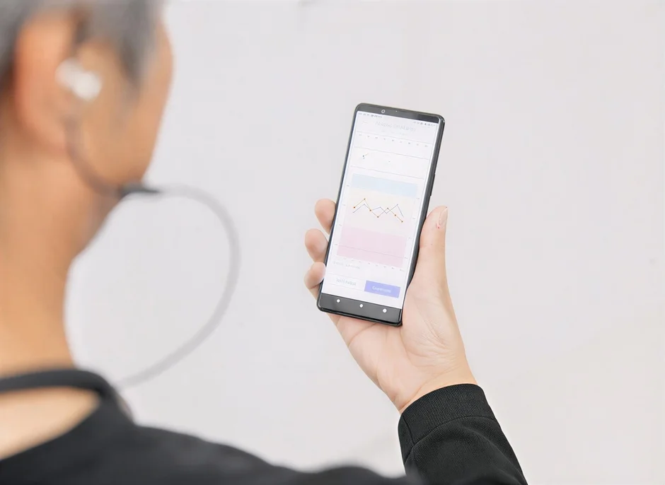 スマートフォン用専用アプリでの聴力フィッティング