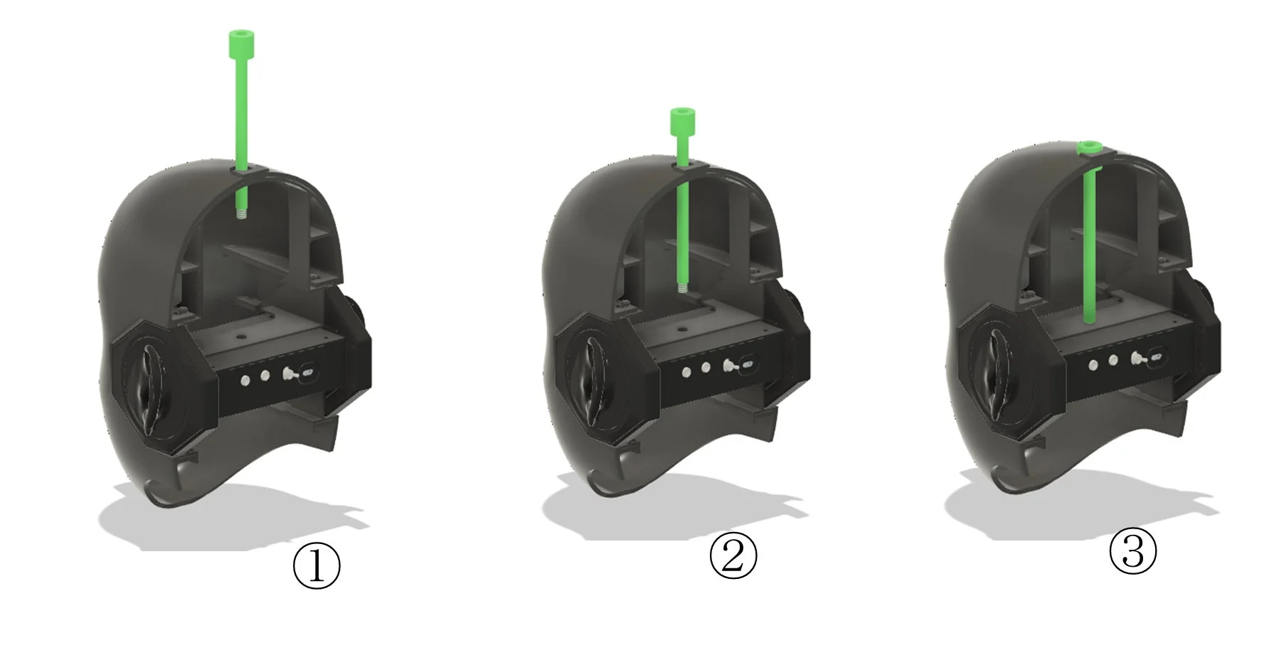 延長ロッドによる固定