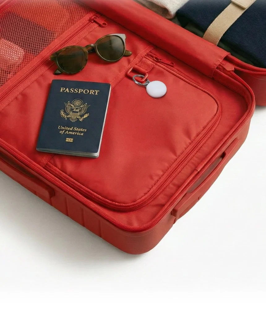 スーツケースとパスポート