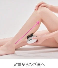足首からひざ裏へ