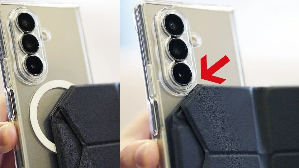 Galaxy Z Foldへの装着イメージ